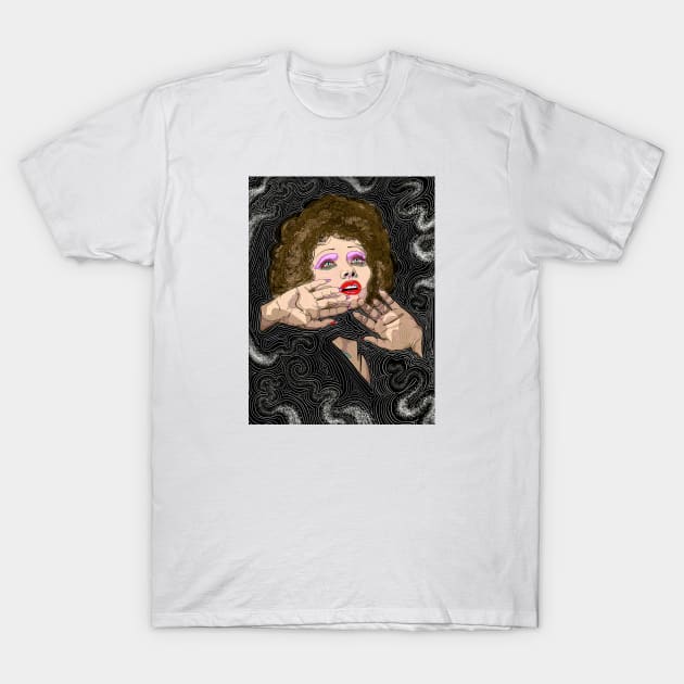 Edith Piaf Portrait T-Shirt by NibsonMother